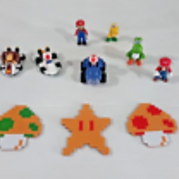 Lot of Nintendo Mario Bros. Luigi Yoshi Mushroom Figures 10 pieces - Picture 7 of 8